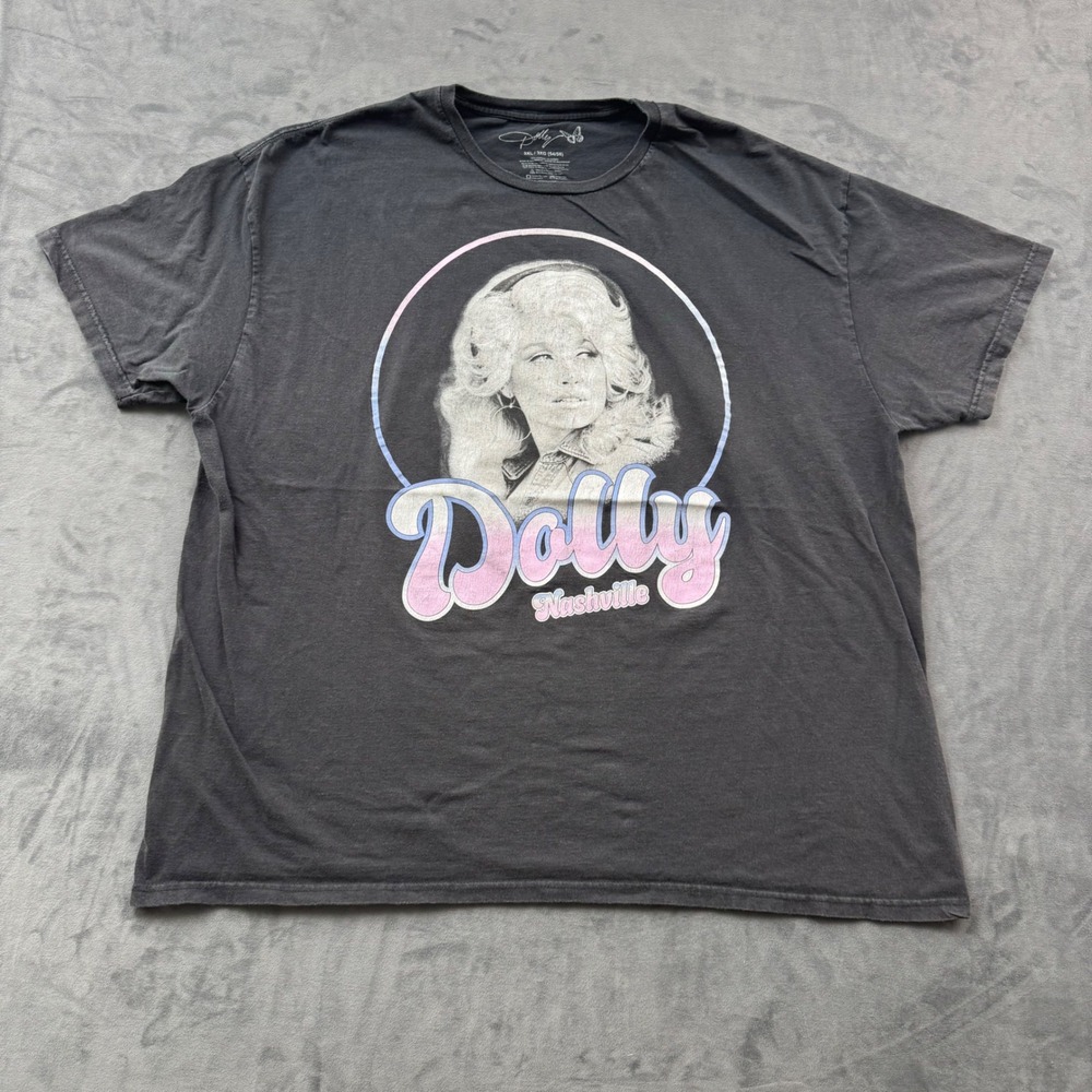 Dolly Parton Nashville Graphic T-Shirt Black 3XL Short Sleeve Country Music Tee